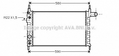 AVA QUALITY COOLING ol2163 -  Радиатор, охлаждение двигателя